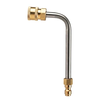 

1x Stainless Steel High Pressure Washer Gutter Rod Cleaner Attachment For Lance Wand 1/4 Quick Connect