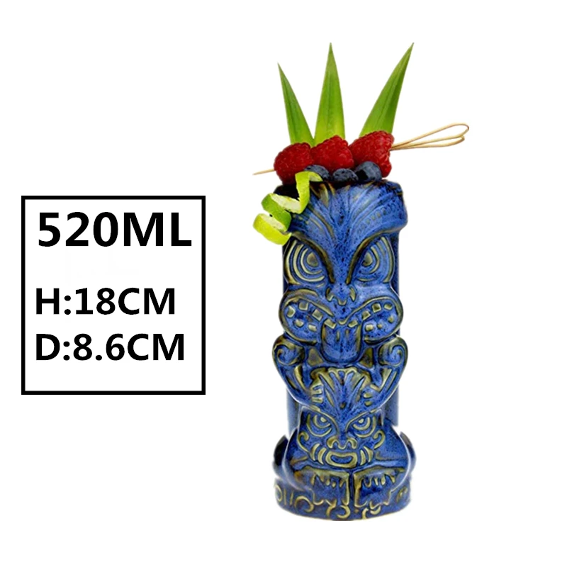 Новые Hawaii Tiki кружки, кружки для коктейлей, пивные кружки для напитков, кружка для вина, керамическая Пасхальная кружка Tiki, кружка 450 мл