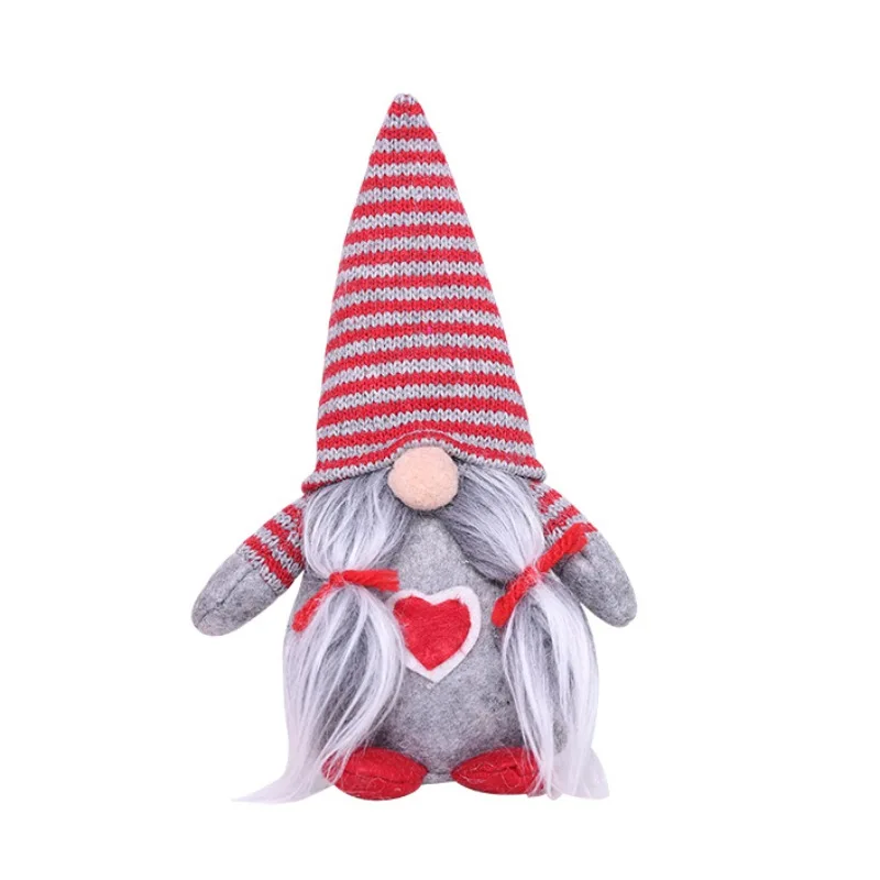 Cute Christmas Decoration Sitting Long Leg No Face Elf Doll Decorations For Festival Home Decor Kids New Year Gift - Цвет: 82H