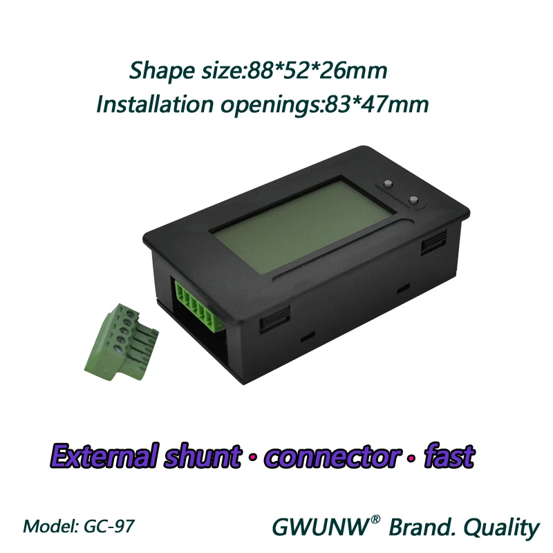 GWUNW GC97 200 в Coulomb метр Индикатор емкости батареи кулонометр Дисплей уровня мощности профессиональный тестер литиевой батареи