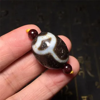 

2020 New Arrival Old Natural Stone Daluo Lotus Tibetan Mysterious Dzi Beads for making diy Bracelet necklace Oval 1PCS 1LOT