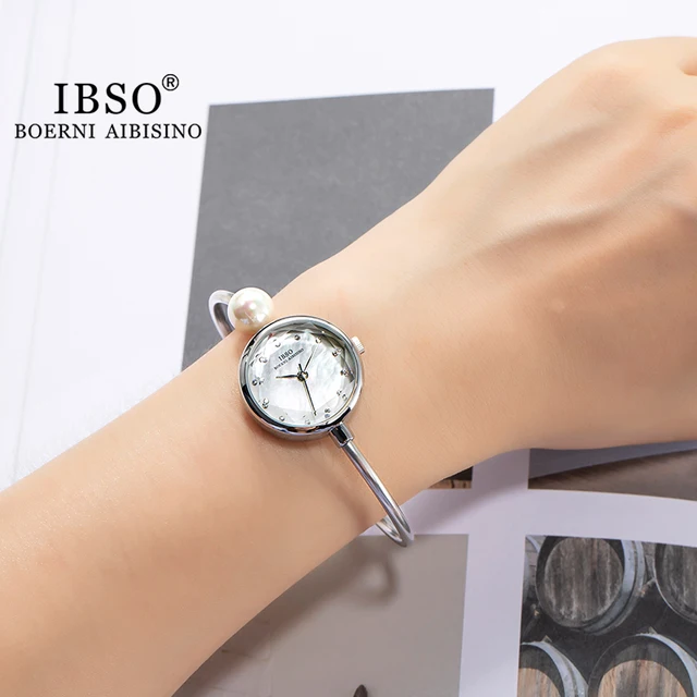 IBSO Adjustable Women Bracelets Ladies Watch Quartz Pearl Wristwatch Watch Women Luxury Elegant Ladies Accessory Lover Watches 5