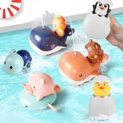 Jouet de Bain animaux pour bébés, flotteur en caoutchouc souple, son de compression, Jouet de Bain amusant, cadeau de Bain pour enfants, OO50G 