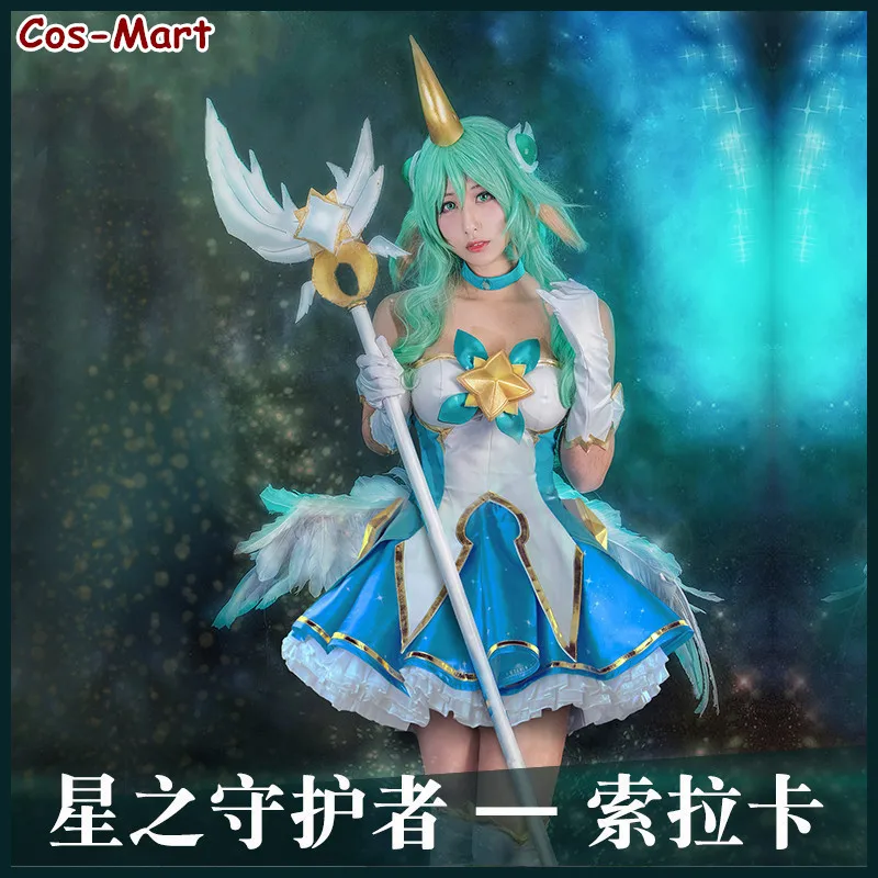 Hot Game LOL Soraka Cosplay Costumes Star Guardians Skin Uniform Dress Full Set For Female Role Play Prop Clothing S-XL In Stock |