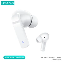 USAMS Wireless Bluetooth 5.0 Earphones 500mAh Charge Box ANC Active Noise Cancellation TWS Binaural Headphones Earbuds Headsets Wireless Bluetooth Earphones