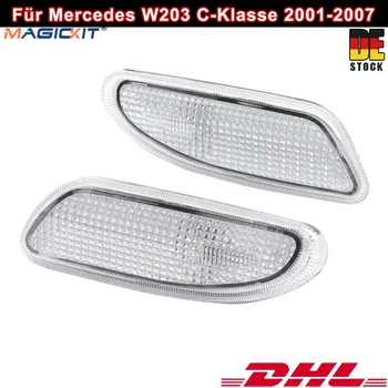 

MagicKit Clear Side Marker Signal Parking Light Lamp 2Pcs/Set for W203 2001-07 C200 C320