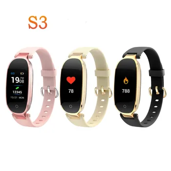 

New S3plus Color Screen Smart Bracelet IP67 Waterproof Real-time Heart Rate Ladies and Girls