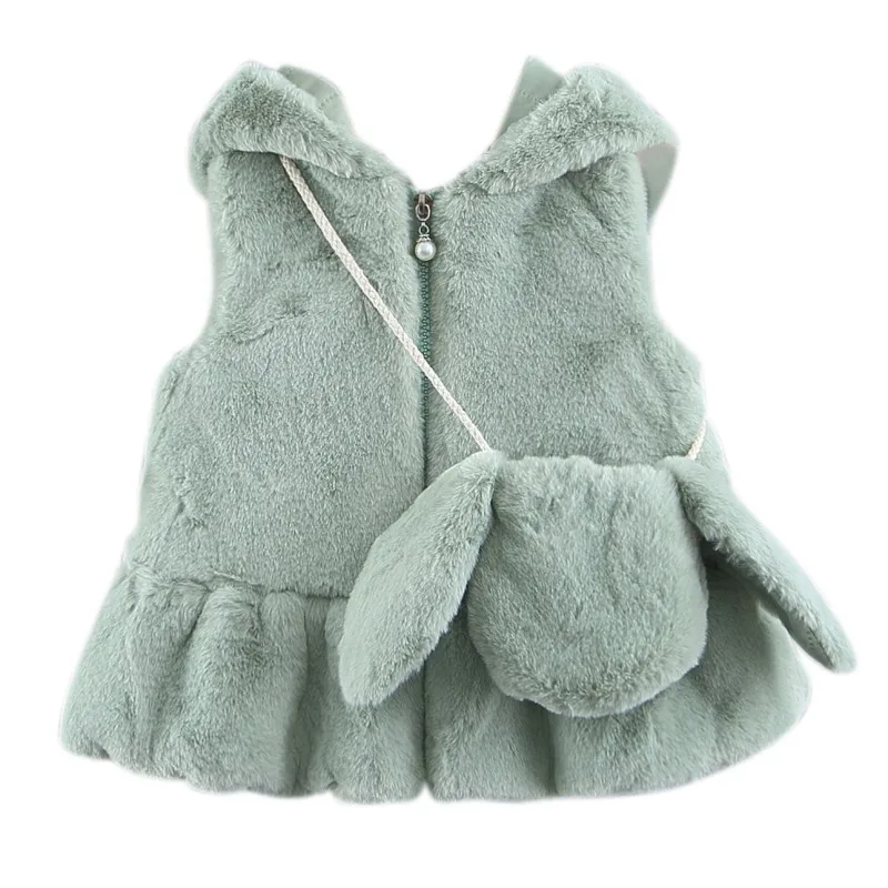 Baby Girls Faux Fur Vest Autumn Winter Fashion Thick Warm Waistcoat Cute Kids Outerwear Baby Girl Christmas Clothes