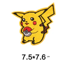 Мультяшные вышитые нашивки с рисунком Пикачу из ткани badges5