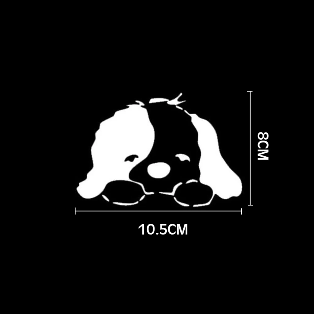 KOSOO, высокое качество, милые модные наклейки для автомобиля с собачкой, декоративные наклейки для автомобиля 10,5*8 см