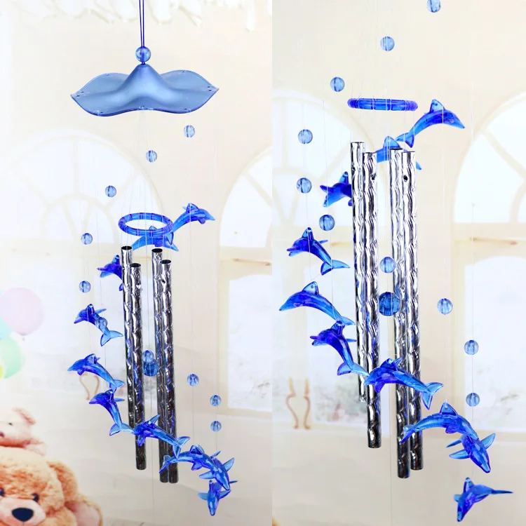 

Plastic Dolphin Wind Chime Students Dormitory Room Door And Window Exquisite Pendant Students Crafts Wholesale Gift