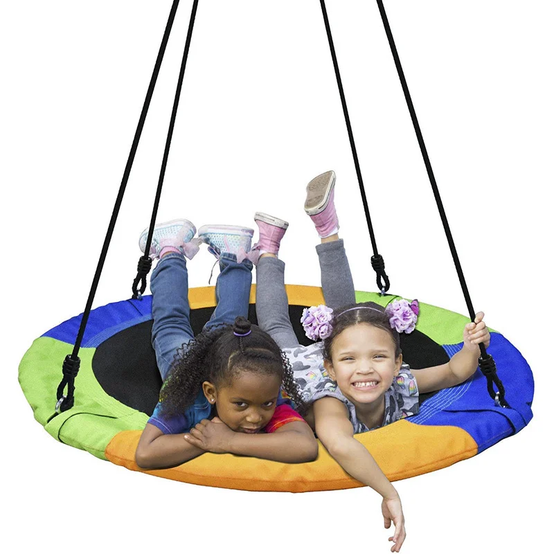 Kids Swing Toys Round Child Safety Hanging Chair Outdoor Large Metal Swings for Children Sports Complex Park Play Equipment 2