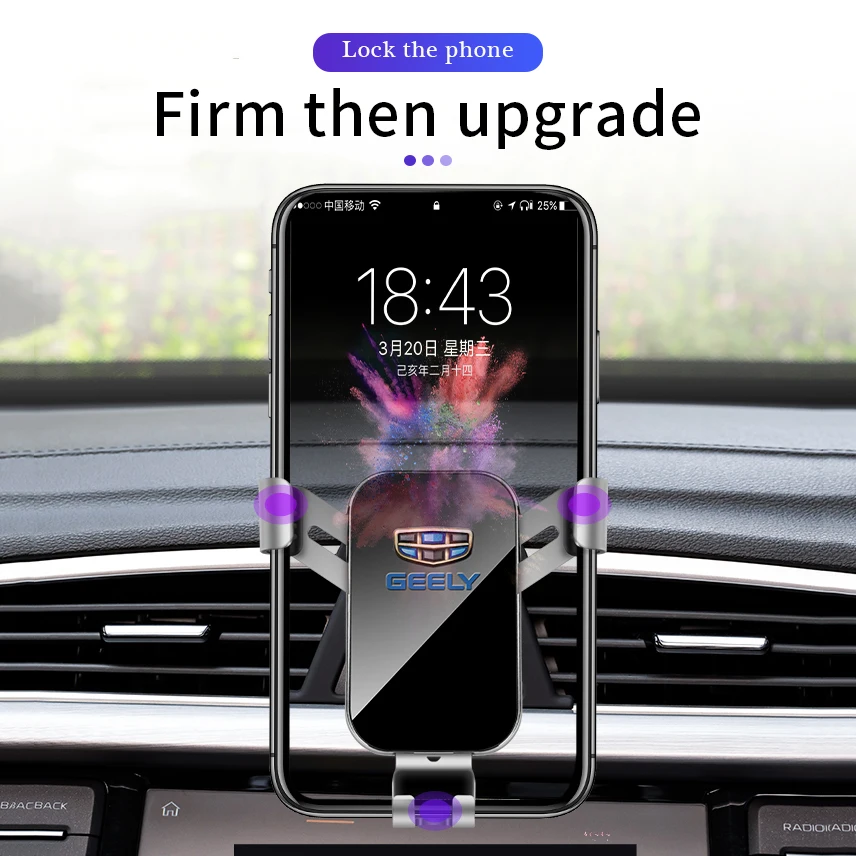 

Car Mobile Phone Holder Mounts Stand GPS Bracket Phone Gravity Navigation Bracket For Geely Atlas Pro 2019-2020 Car Accessories