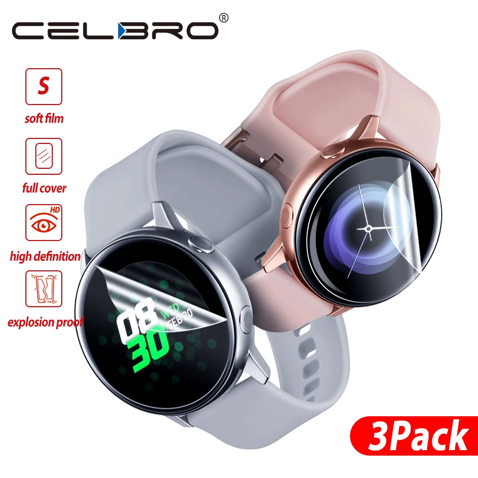

Hydrogel Full Film for Samsung Galaxy Watch Active 2/1 44mm 40mm Full Screen Protector Clear HD Anti-Bubble Protective Film
