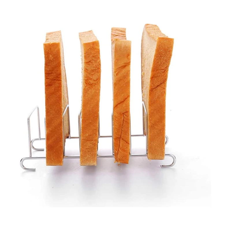 1 PCS Toast Bread Rack Holder 8 Slice Holes Stainless Steel Tool Cooling Grid Bread Rack Air Fryer Accessories Organizer