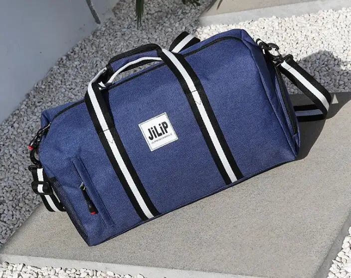 IKSNAIL, холщовая спортивная сумка, тренировочная сумка для спортзала, мужская женская сумка для фитнеса, прочная многофункциональная сумка, спортивная сумка для мужчин - Цвет: deep blue