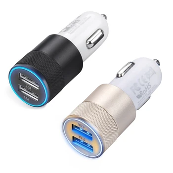 

2Pack Shuoge Dual USB Smart Quick Charge Car Charger Dual USB Car Phone Charger Adapter in Car 19*14cm