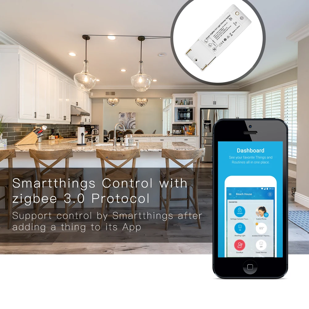 Zigbee 3,0 DIY умный дом автоматический диммер дистанционное управление работа с Echo Plus Alexa SmartThings подходит для большинства Zigbee Hub