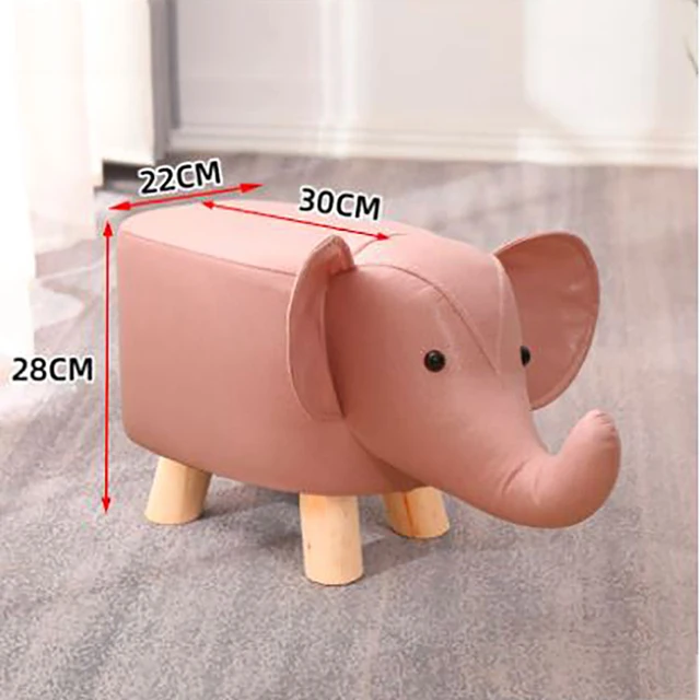 Children Real Wood Low Stools стул детский Creative Animal Elephant Cartoon Family Change Shoe Small Stool Web Celebrity Lovely As picture
