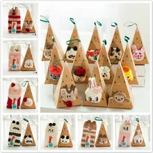 Cute Animal Design Christmas Socks 3D Fluffy Coral Velvet Thick Warm Winter Sock for Women New Year Gift Sox with Box