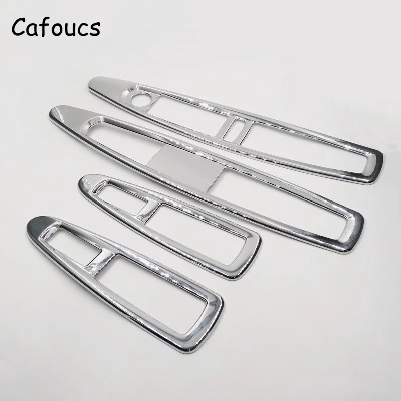 Cafoucs 4 шт. автомобильный хромированный ABS Электрический стеклоподъемник накладка
