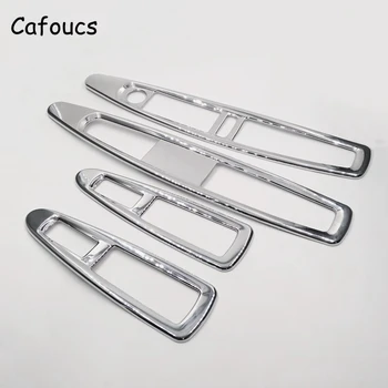 

Cafoucs 4pcs Car Chrome ABS Electric Power Window Lifter Switch Cover Trims For Citroen C4 MK1 2005-2011 Decoration Accessories