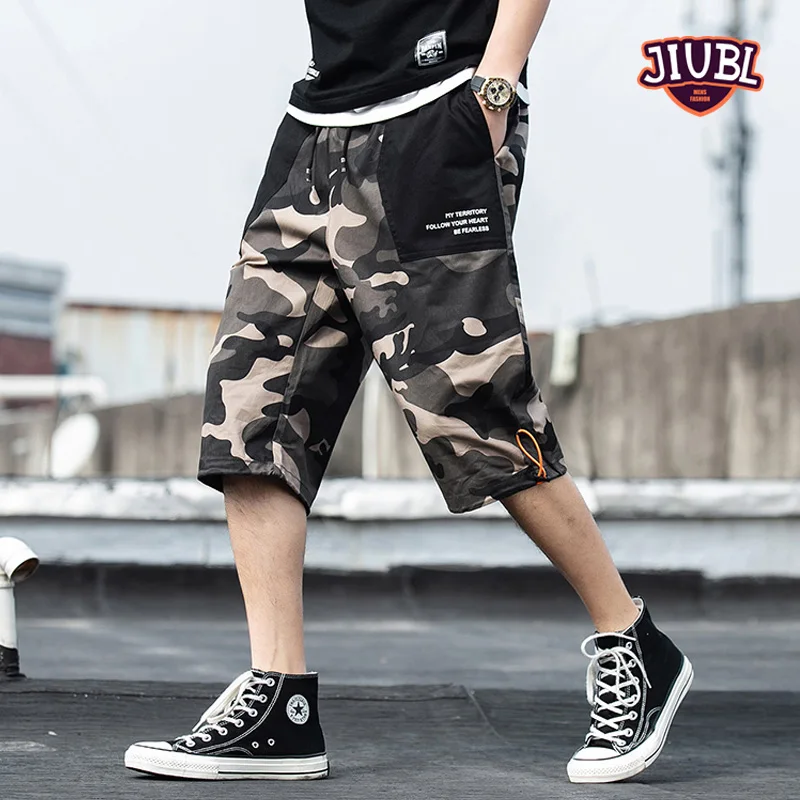 JIUBL Summer Camouflage Cargo Shorts Men Cotton Casual Outdoor Military Men's Shorts Multi-pocket Calf-length Short Pants Men JIUBL Summer Camouflage Cargo Shorts Men Cotton Casual Outdoor Military Men's Shorts Multi-pocket Calf-length Short Pants Men