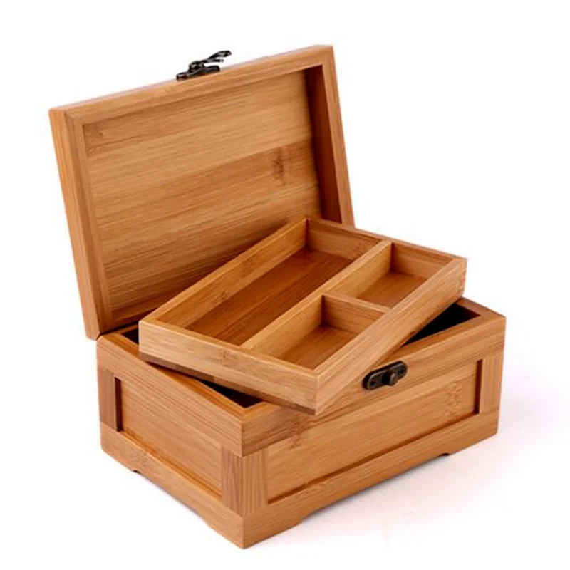 Bamboo Craft Princess Korean Bamboo Jewelry Box Wooden Jewelry Storage