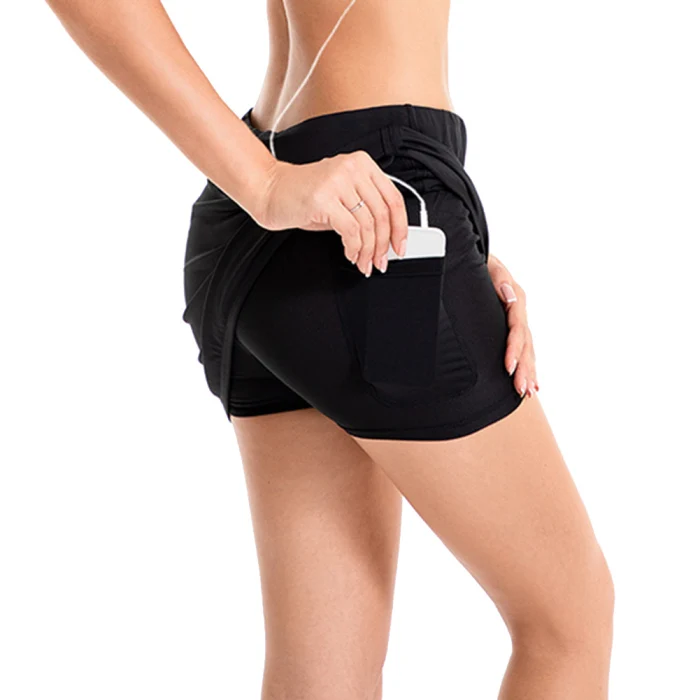 Женская легкая Спортивная юбка-шорты с карманами для бега и тенниса THJ99