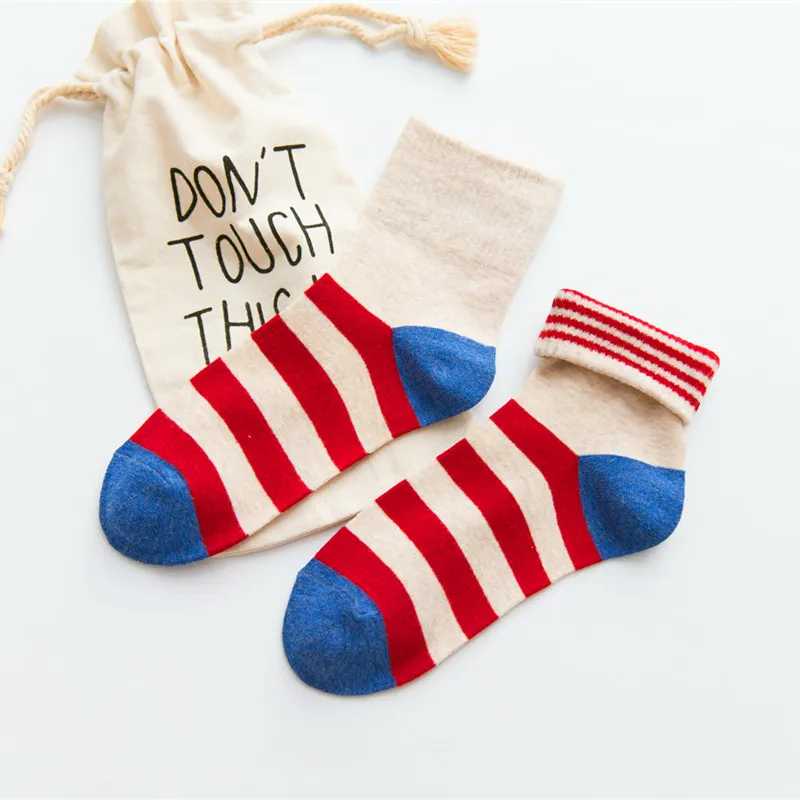 5 пар; Лидер продаж; милые хлопковые повседневные короткие носки ярких цветов в полоску для женщин и девочек; удобные женские носки; сезон осень-зима