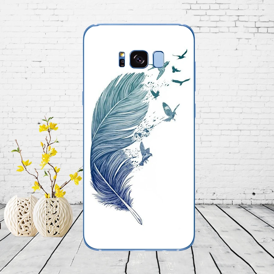 69D Одуванчик бабочка слон перо сова Прозрачный чехол для samsung Galaxy S6 S7 edge S8 S9 S10 plus A70 A50 чехол