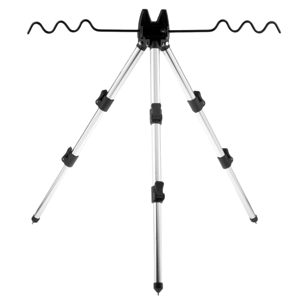 Fishing Rod Tripod Stand Telescopic Fishing Rod Holder Land Hook