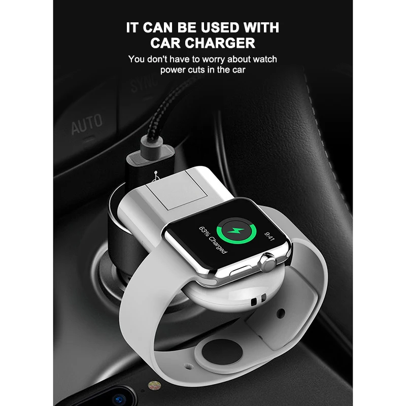 USB зарядное устройство для умных часов для наручных часов IWatch 1/2/3/4 Портативный белое зарядное устройство смарт-часов основание для наручных часов IWatch, для Apple Watch Смарт-часы