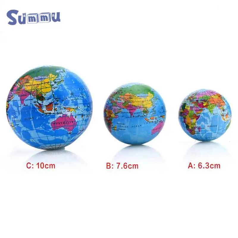 

2pcs Earth Ball Squeeze Toy for Children Stress Relief World Map Bubble Ball Soft Model Toy Interactive Rubber Ball Toys