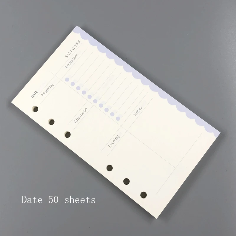 bolang date Fromthenon милый блокнот для Filofax Dokibook спиральный планировщик A5A6A7 дневник внутренний ядро Weekl ежемесячный точечный наполнитель бумага - Цвет: bolang date