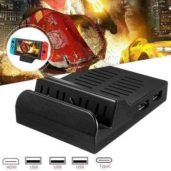 

FULL-Portable Cooling Heat Dissipation Type C TV Dock Base Support 4K Video USB 3.0 HDMI Output Dock Station for Nintend Switch