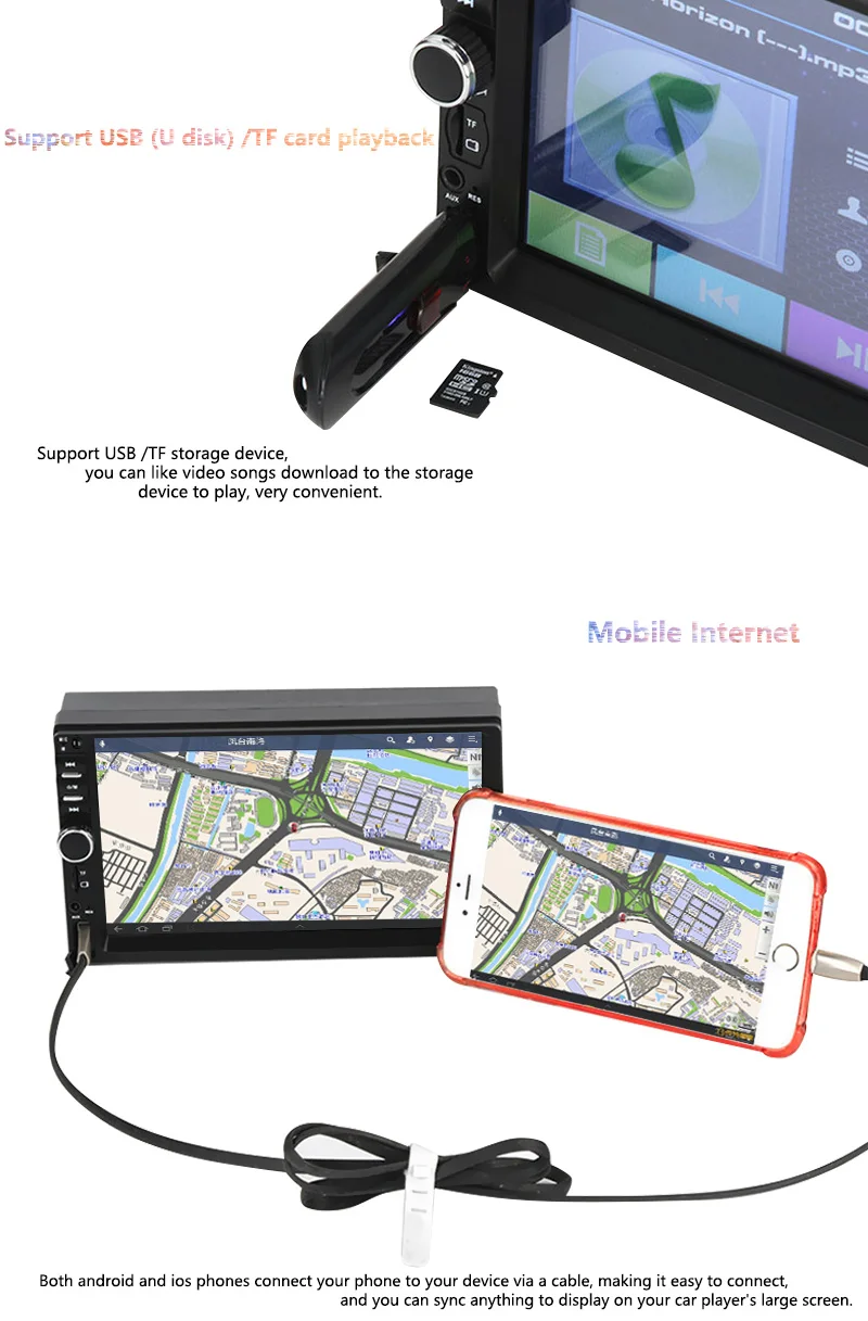 Автомобильные аксессуары 2 dinbluetooth подключенные руки-бесплатные разговора FM радио обратный резистор изображения экран автомобиля двойной шпиндель MP5 плеер