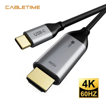 

CABLETIME USB C HDMI Cable Thunderbolt 3 Type C to HDMI Converter for MacBook Huawei Mate 30 Pro USB-C HDMI Adapter N307
