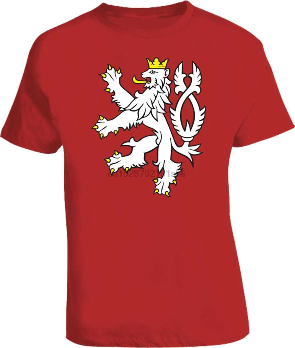 Czech Republic Rampant lion T Shirt Cool Casual pride t shirt men Unisex New Fashion tshirt free shipping tops ajax | Мужская одежда