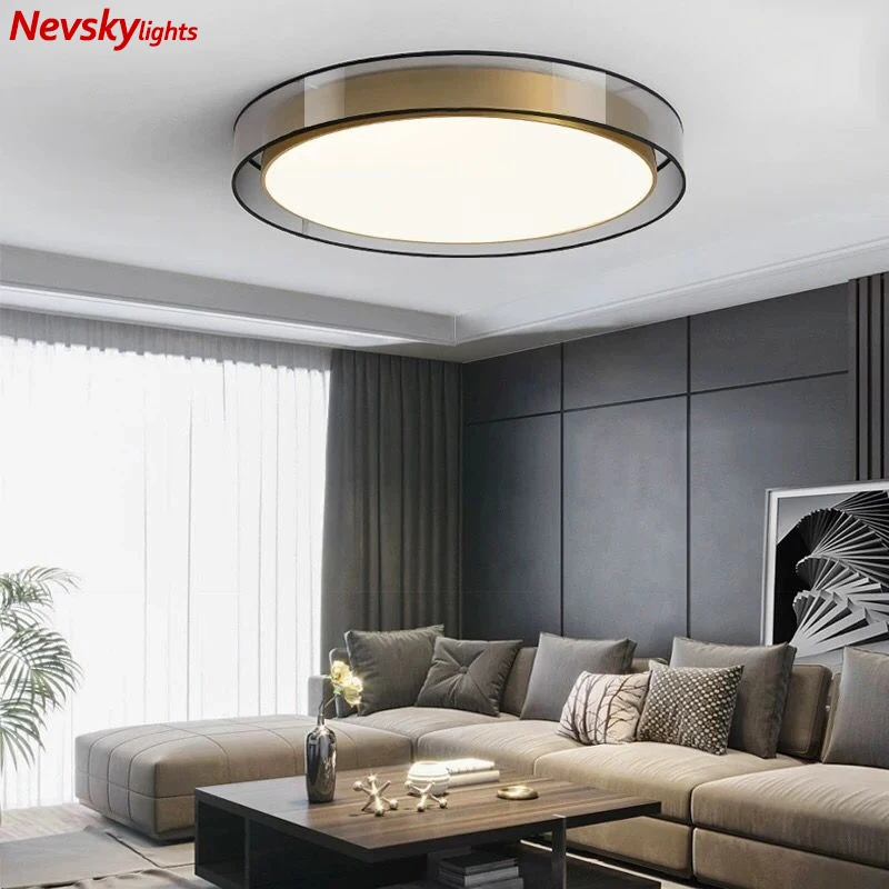 Латунный потолочный светильник для гостиной медные led потолочные лампы спальни