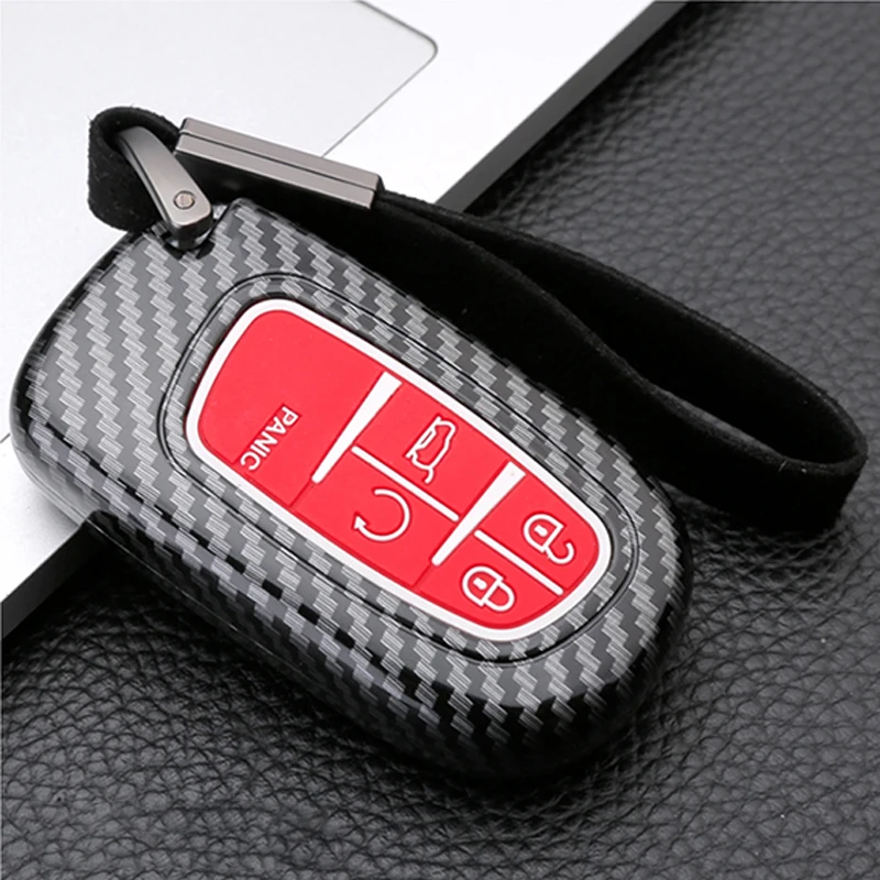 

Carbon Car Smart Remote key Cover Case For Jeep Compass Grand Cherokee Renegade Chrysler 300C Fiat Freemont For Dodge Ram 1500