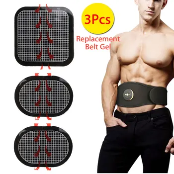 

3pcs Replacement Gel Pads Massager Stimulator Trainer Muscle Training Gear EMS Massage Waist Toning Belt Weight Loss Body Shape
