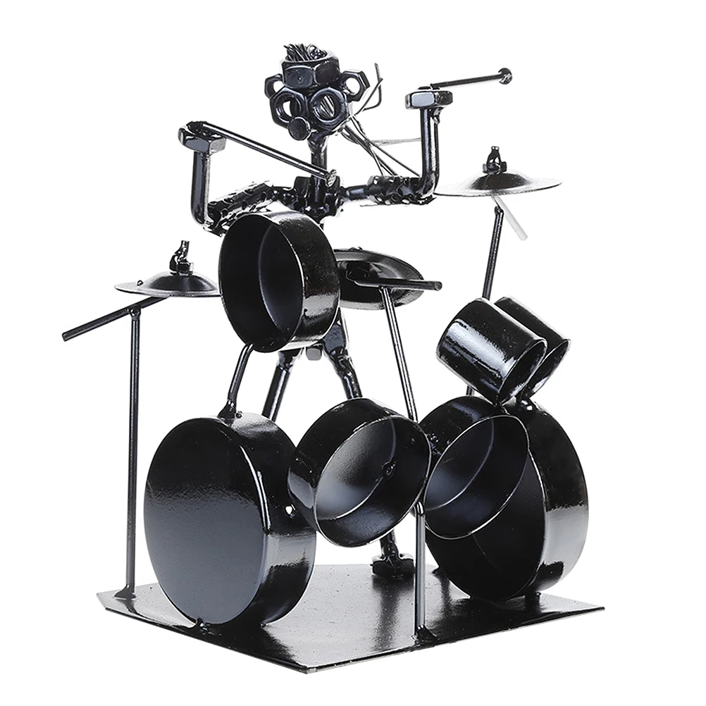 

1pc Drum Model Creative Decorative Durable Iron Drum Set Favors Drum Set Model For Office Classroom Home Shop