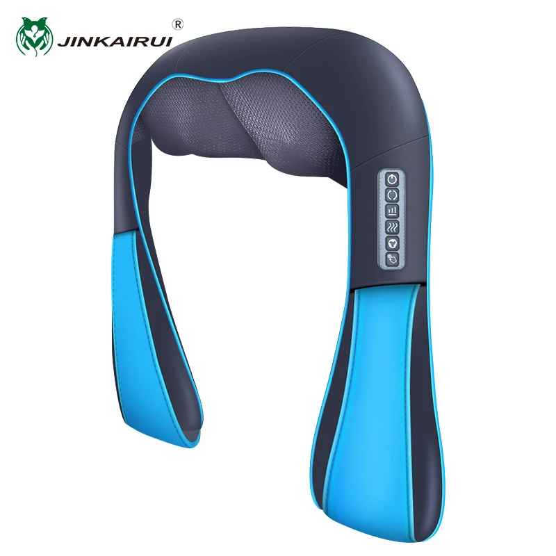JinKaiRui U Shape Electrical Neck Massager Shawl Roller Heat Massage Electric Pain Neck and Shoulder Multi-function Massagem