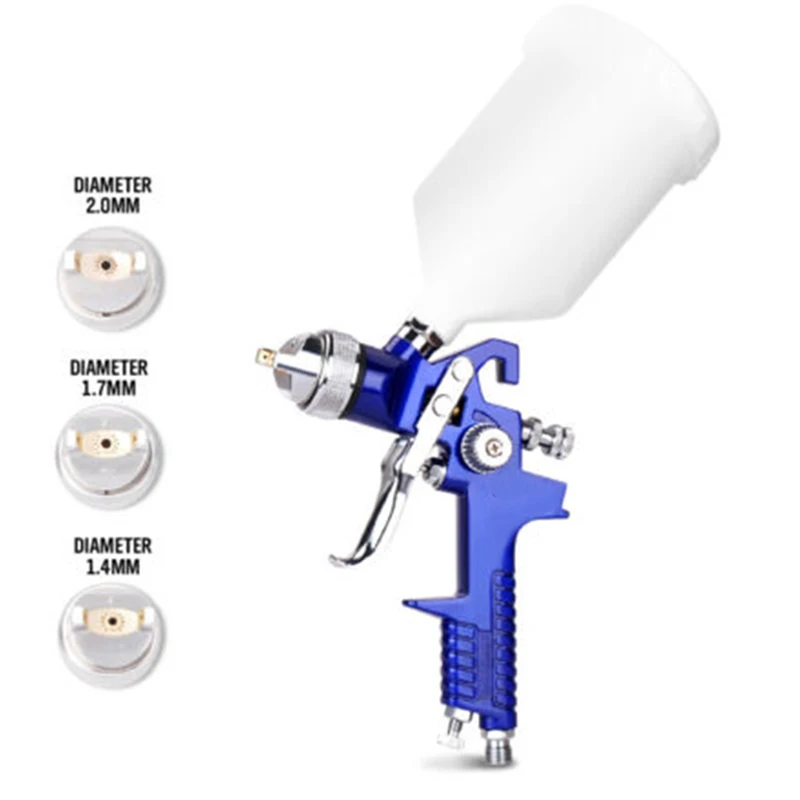 

Paint Spray Tool HVLP Gravity Feed 2.0mm 1.7mm 1.4mm Nozzle Pneumatic Air Tool Part Supplies