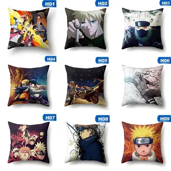

Decorative Pillowcase Naruto Square Peach Skin Anime Cartoon Pillow Cover 45x45cm Pillow Case Bedroom Cushion Cover