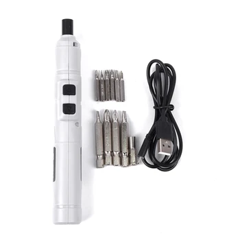 

DC 3.6V Electric Lithium Pen Type Screwdriver W/ USB Cable & 7pcs Drill Bits Set