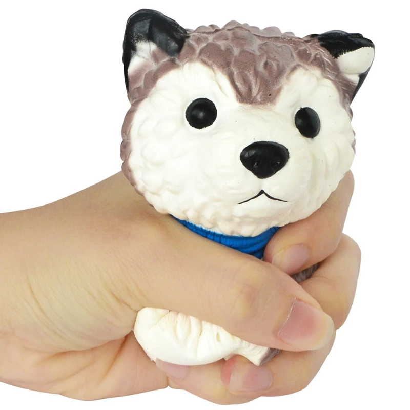 Забавная игрушка антистресс руки Pinch мягкий медленно поднимающийся игрушки для детей Jumbo Kawaii Squishies животных подарок смять Хаски детские игрушки для собак