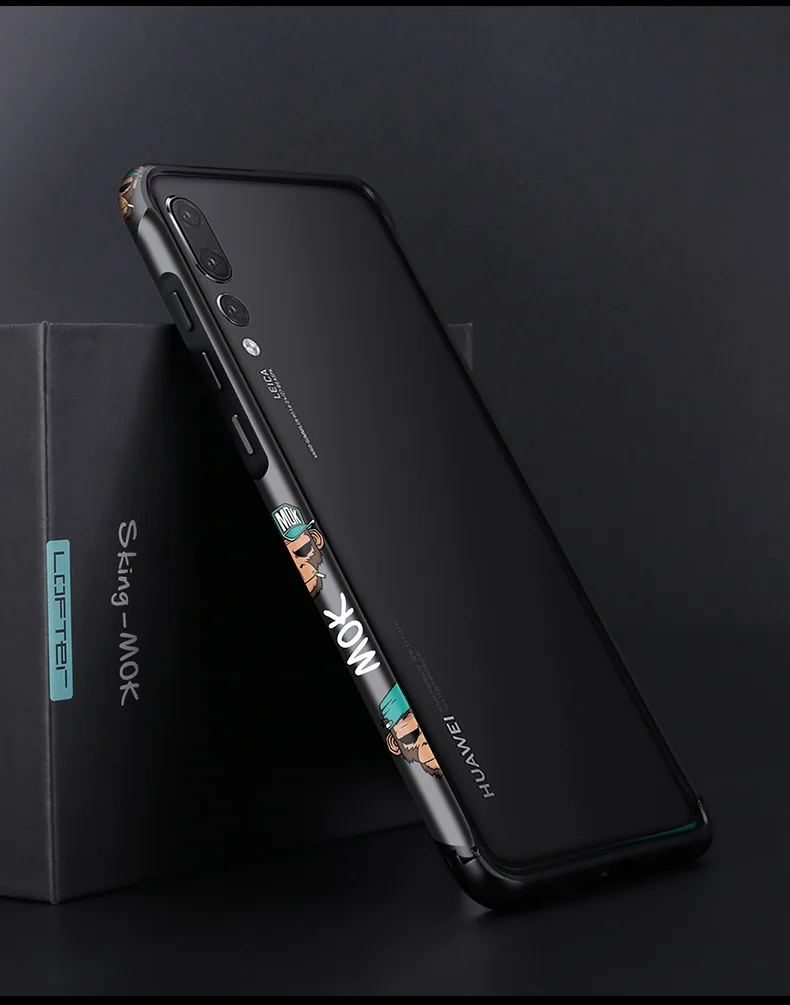 Мультяшный бампер для телефона huawei P20 Pro Чехол алюминиевый Силиконовый противоударный чехол для Huawai P20 крутая защитная рамка