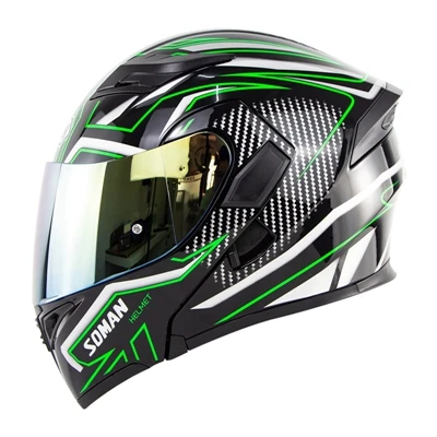 Шлем для мотокросса с двойными линзами DOT Casco Moto для мотокросса с двойным козырьком, мотоциклетный шлем Moto Capacete Moto - Цвет: 19